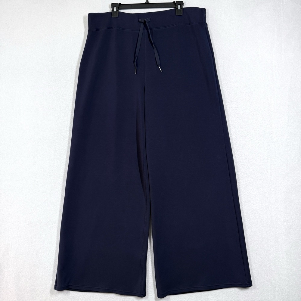 SPANX AIR ESSENTIALS Pants Womens 3X Wide Leg Pant Blue Travel Athleisure Comfy